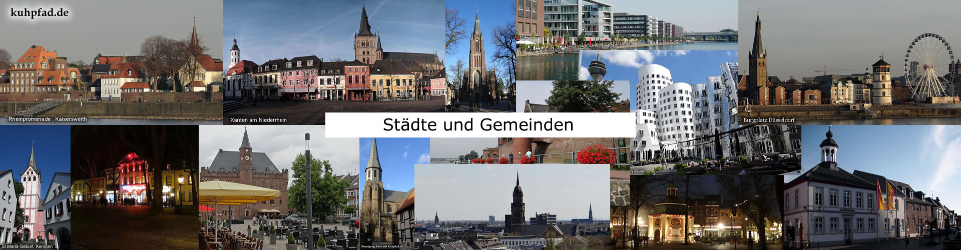 Städte Gemeinden Niederrhein